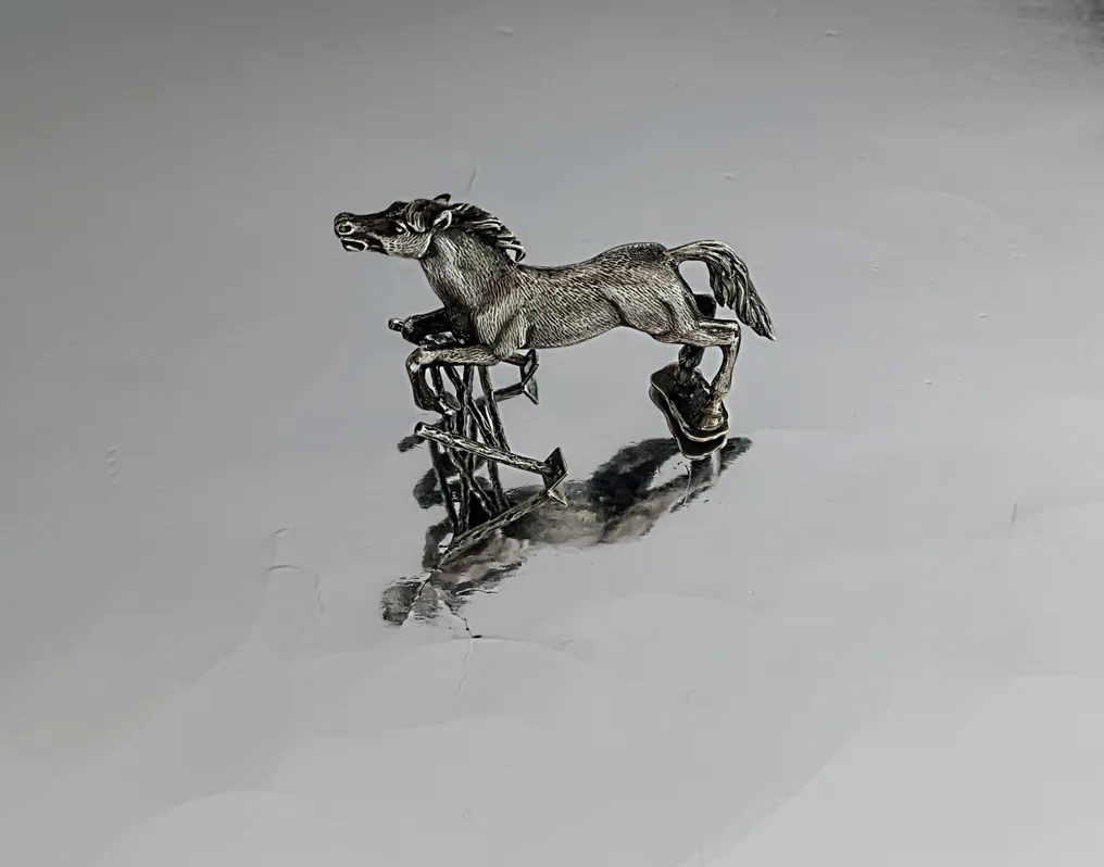 Jumping Stallion - Figura in miniatura - .800 argento #3.2