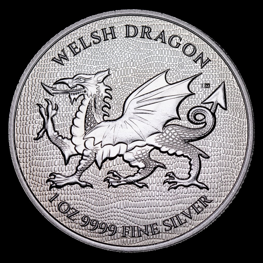 Niue. 2 Dollars 2022 - Welsh Dragon, 1 Oz (.999) (No reserve price) #1.0