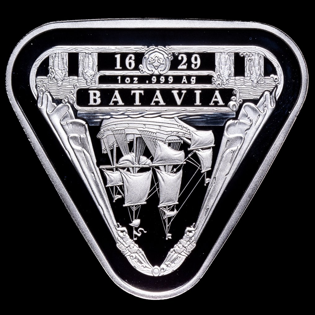 澳大利亞. 1 Dollar 2019 Australian Shipwreck - Triangular Batavia, 1 Oz (.999)  (沒有保留價) #1.0