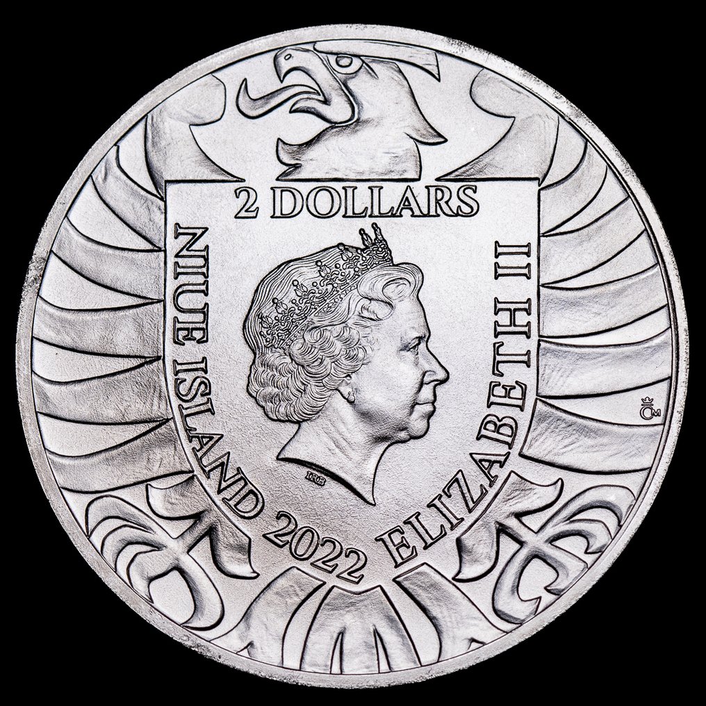 Niue. 2 Dollars 2022 Series - Czech Lion, 5º Aniversario, 1 Oz (.999)  (Zonder minimumprijs) #2.1