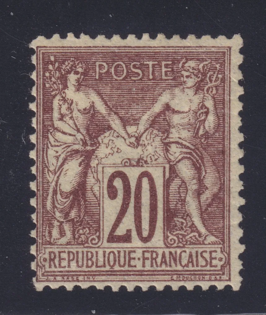 France 1876 - Sages type I, No. 67 New* signed Chandanson and certified by JFB Philately - Yvert #1.1
