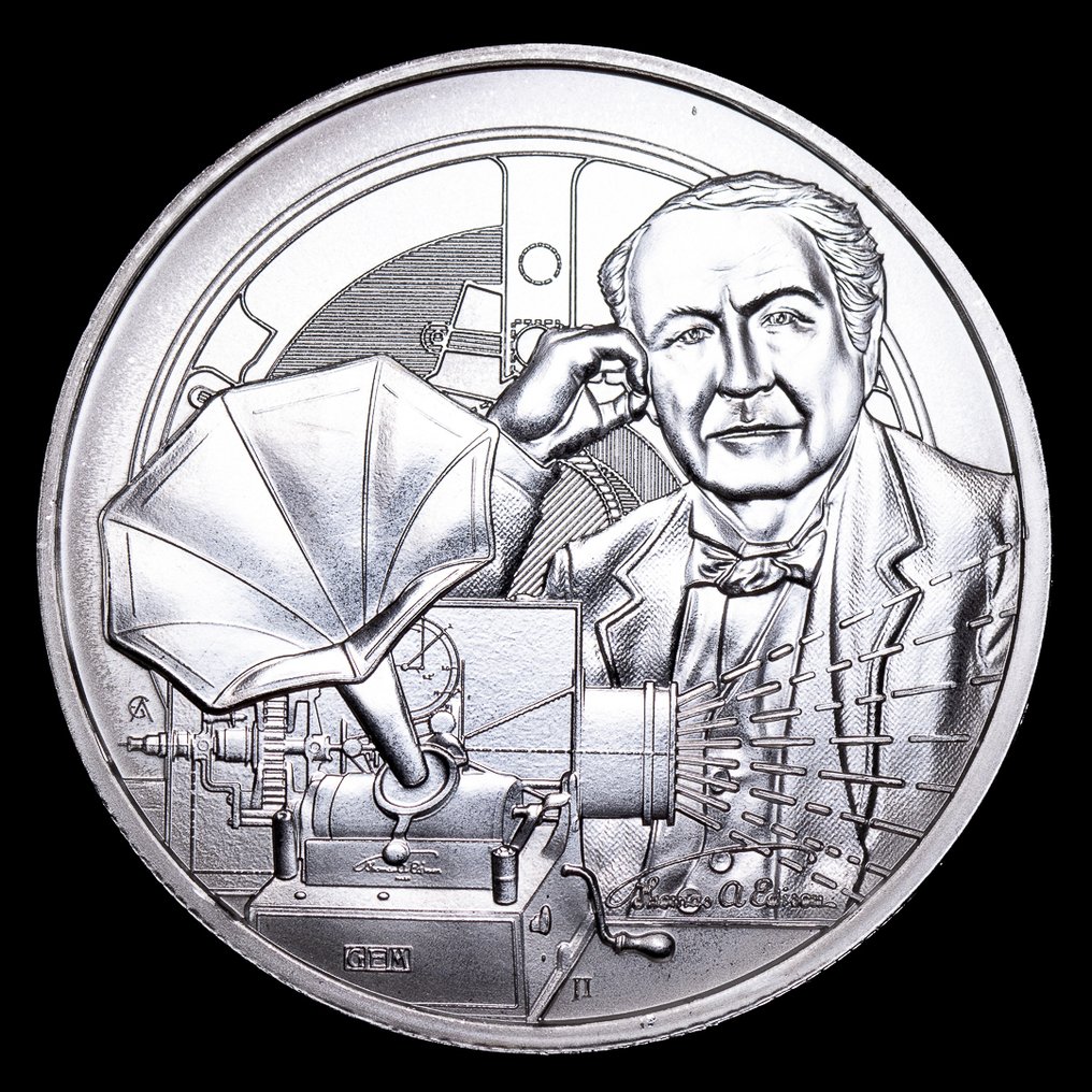 Niue. 2 Dollars 2023 Thomas Edison 1 Oz (.999) (Zonder minimumprijs) #2.1
