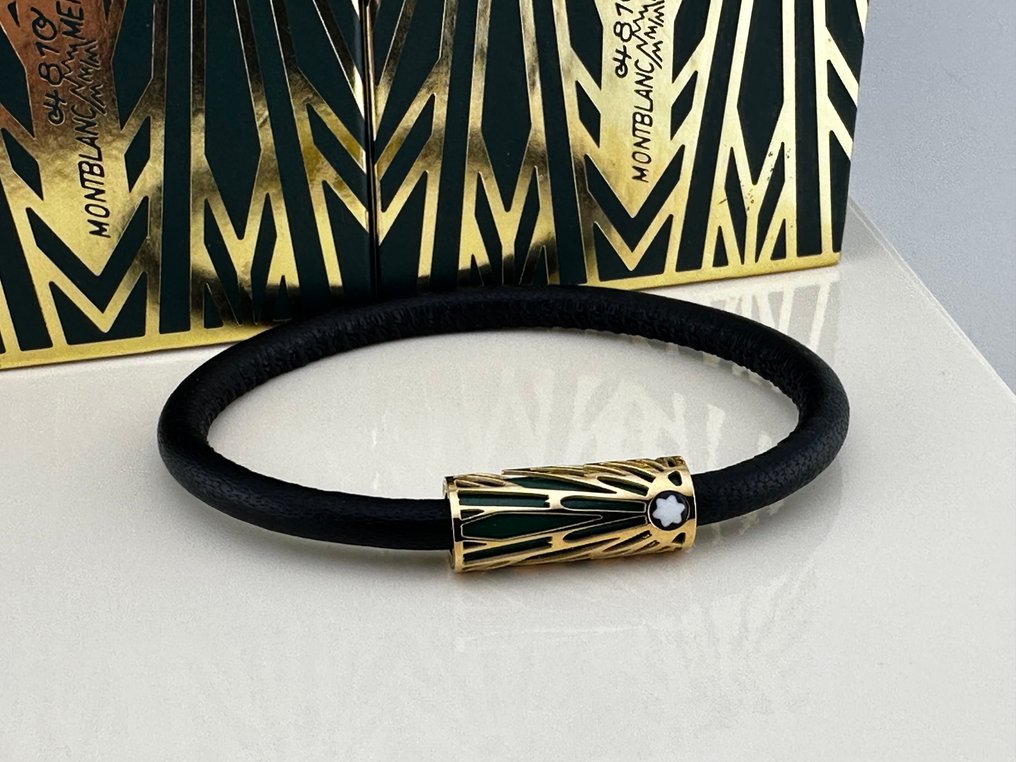 Montblanc - Μέταλλο, δέρμα - Βραχιόλι #1.0