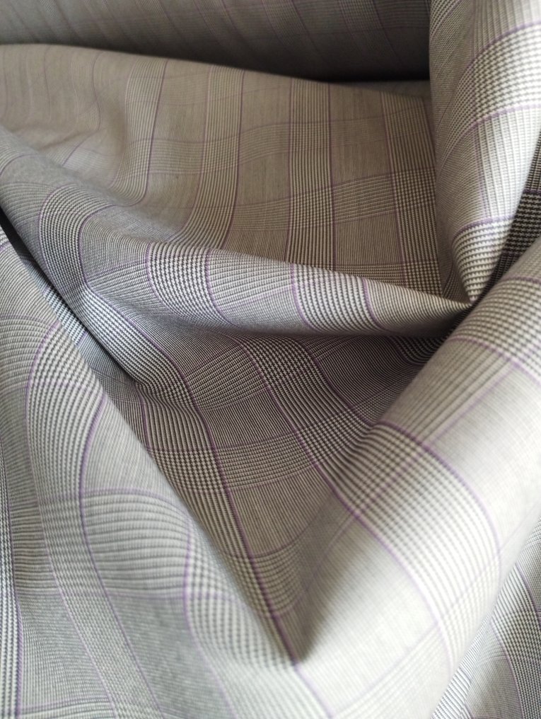 Ταρτάν σε μείγμα μαλλιού από τη Σκοτία 400x140 - Ύφασμα - 400 cm - 140 cm #1.0