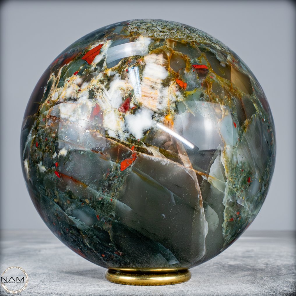Σπάνιος φυσικός Jasper με αίμα δράκου Σφαίρα- 2253.53 g #4.3