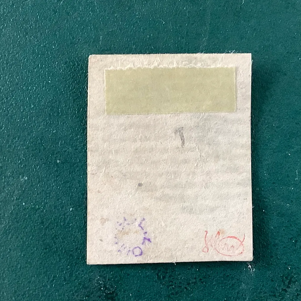 Schweiz 1852 - 15 Rp Rayon III med små tal og sjælden blå annullering og feilfri certifikat Moser - Michel 10 / Zumstein 18 #4.3