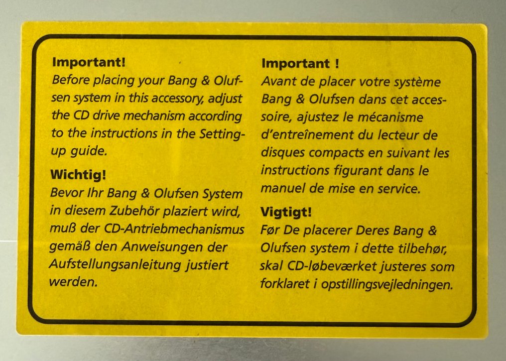 Bang & Olufsen - Suporte de parede para BeoSound 9000 para montagem horizontal. Componente de áudio #3.2