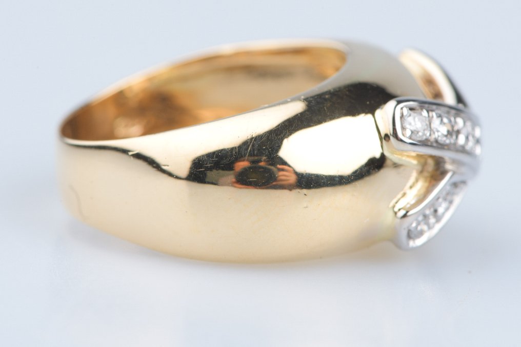 戒指 - 18K包金 黄金, 白金 - 0.88ct. tw. 钻石 (天然) #2.1