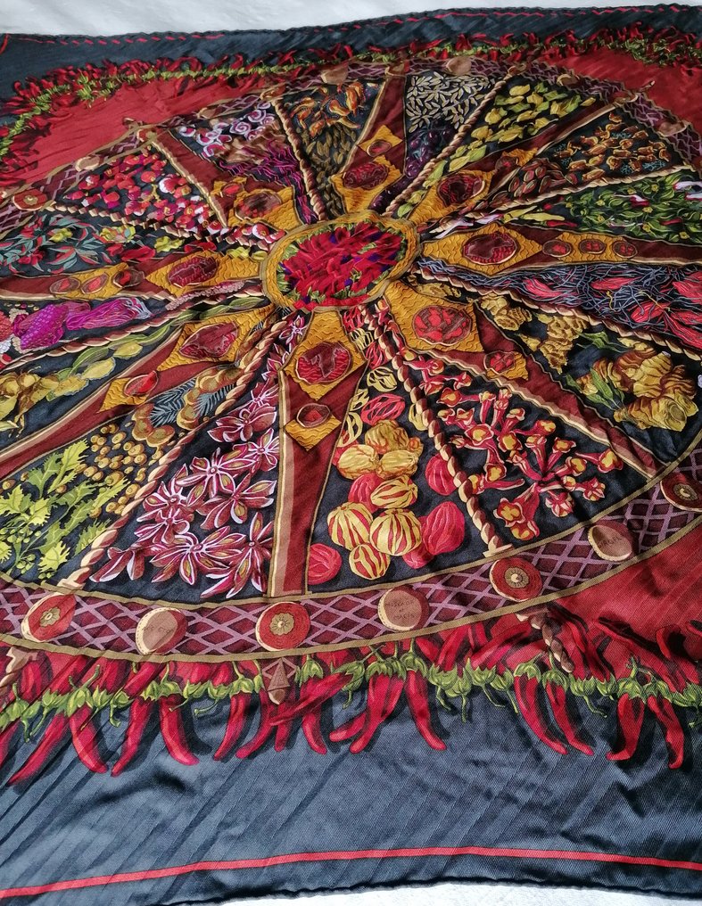 Hermès - AUX PAYS DES ÉPICES by Annie Faivre - Foulard #4.3