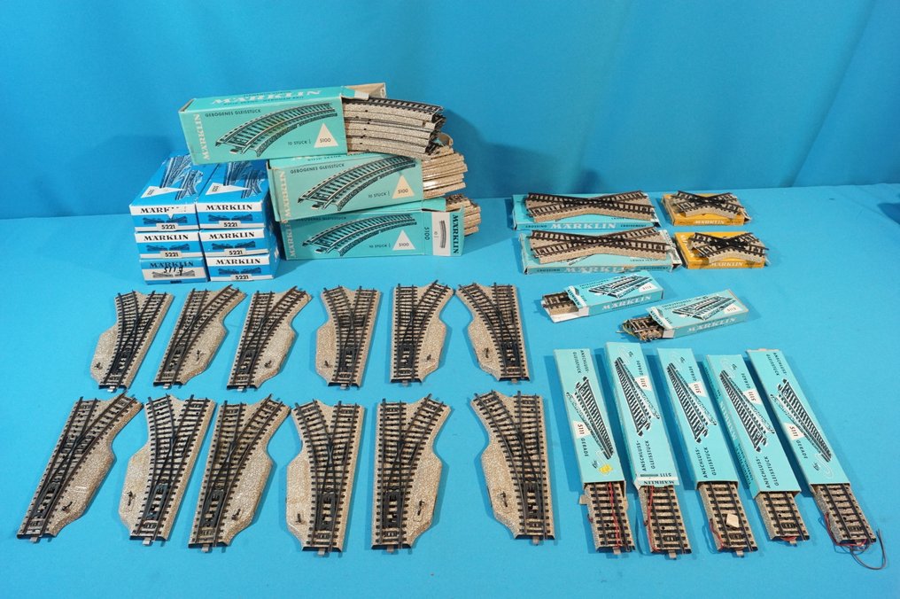 Märklin H0 - 5100/5221/5112/5111/5114/5211 - Modeltog skinner (53) - Pakkede skifte og krydsninger M-Rail #1.0