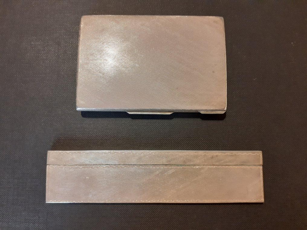 Art déco Ensemble de toilette (2) - Argent 800 - Porte-voile et peigne #2.1