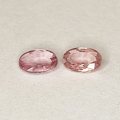 2 pcs  Zaffiro padparadscha  - 0.97 ct - Antwerp Laboratory for Gemstone Testing (ALGT) #2.1
