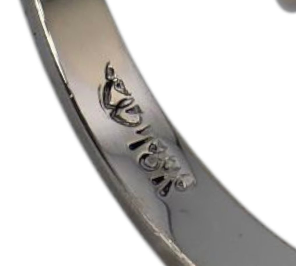 戒指 - 18K包金 白金, 美丽的18K白金戒指 #4.3