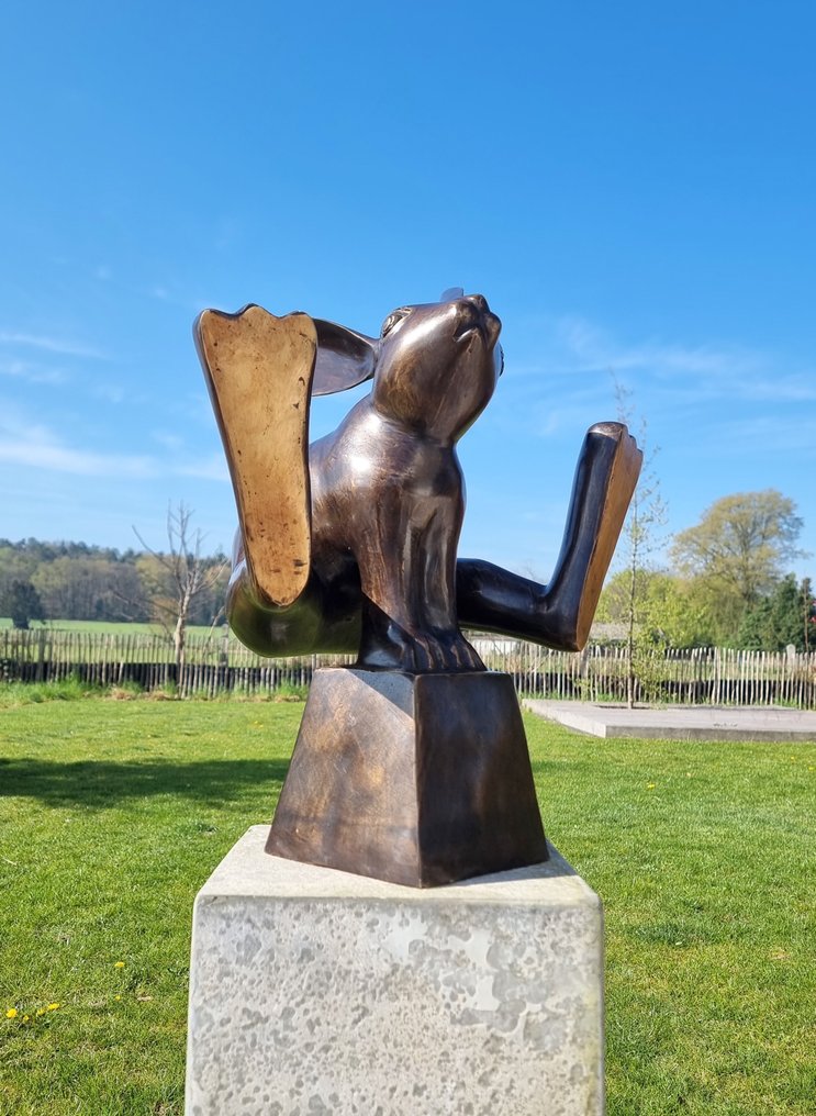 雕刻, Jumping Hare - 52 cm - 青銅色 #4.3