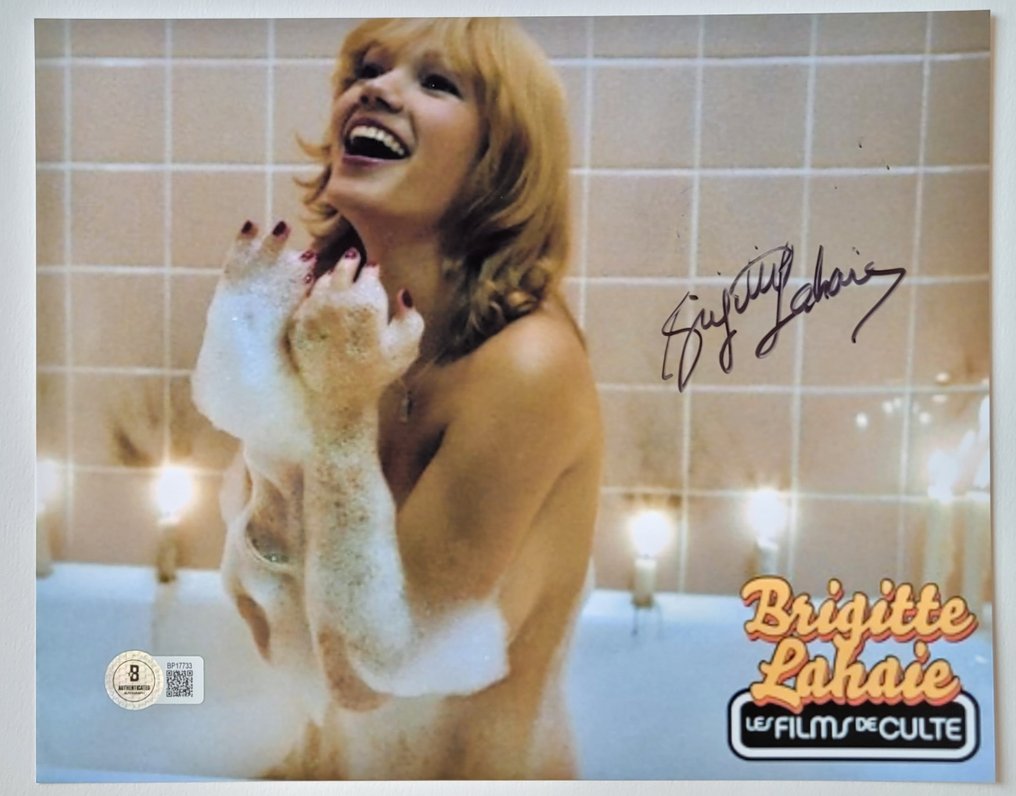 French Erotic Actress - Brigitte Lahaie - Autograph, Photo With Beckett COA #1.0