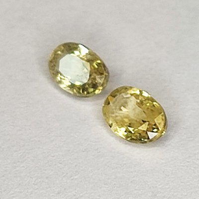2 pcs  Gul Safir  - 1.35 ct - Antwerp Laboratory for Gemstone Testing (ALGT) #3.2
