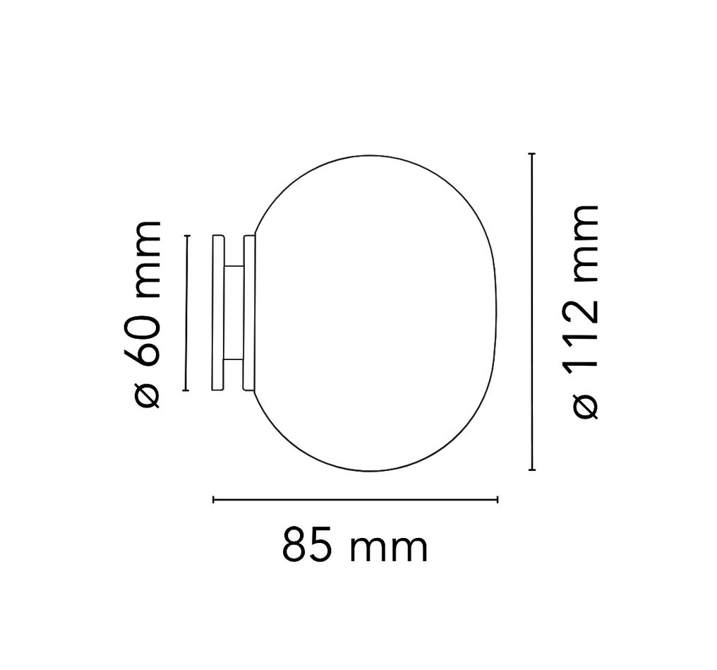 Flos - Jasper Morrison - 壁灯 - Mini Glo-Ball 天花板/墙面 - 蛋白石玻璃 #4.3