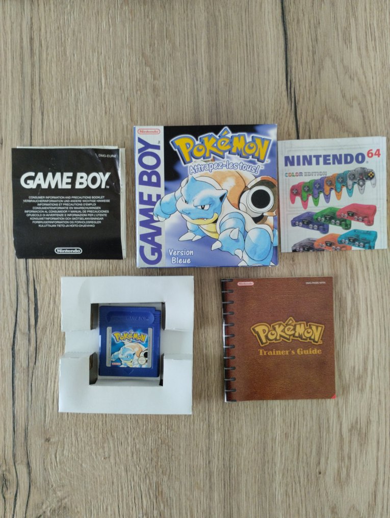 Nintendo - Gameboy Classic - Pokémon Blue Cartridge (FRA) + Box + Booklets - Videospiel - In Originalverpackung #1.0
