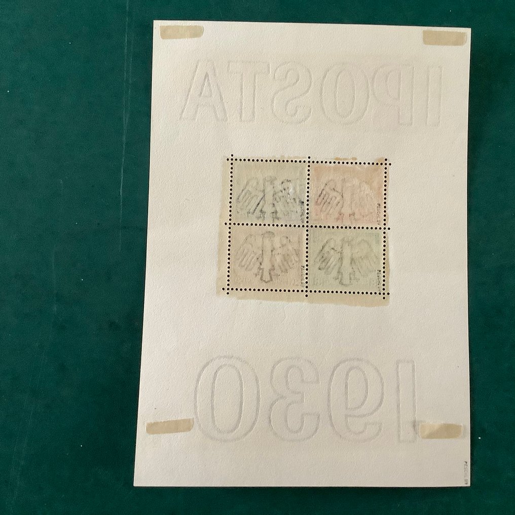 德意志帝国 1930 - iPOSTA展览区已取消 - Peschl签名确认无误 - Michel bloc 1 #2.1