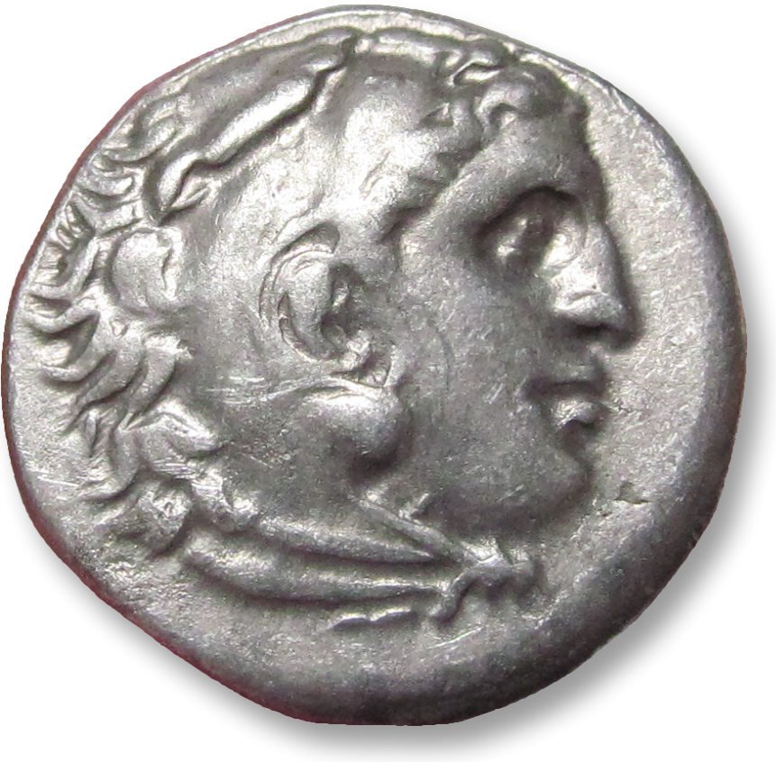 Regii Macedoniei. Filip al III-lea, Arrhidaios (323-317 î.Hr.). Drachm Abydos mint 323-319 B.C. - laurel branch & horse leg symbols - #1.0