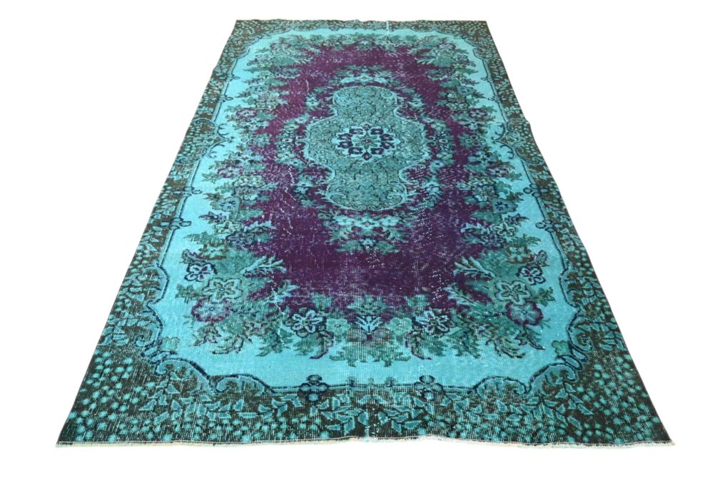 绿松石复古 - 小地毯 - 266 cm - 154 cm - 有证书 #2.1