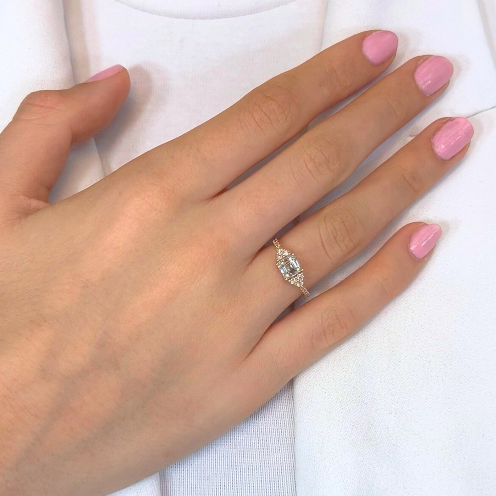 Δαχτυλίδι - 18 καράτια Ροζ χρυσό - 1.33ct. tw. Διαμάντι (Φυσικό) - Διαμάντι - Εκλεπτυσμένο δαχτυλίδι #2.1