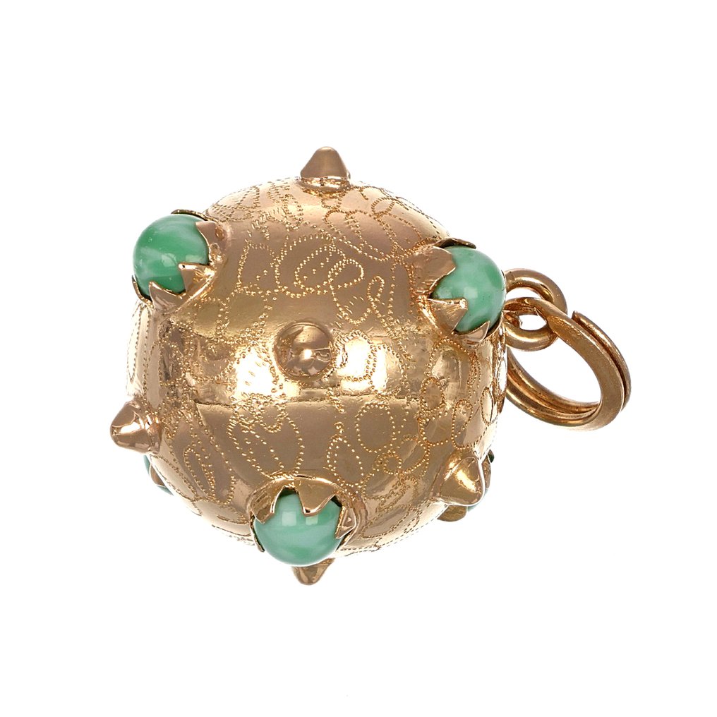 吊坠 - 18K包金 黄金 -  1.08ct. tw. 绿松石 #1.0