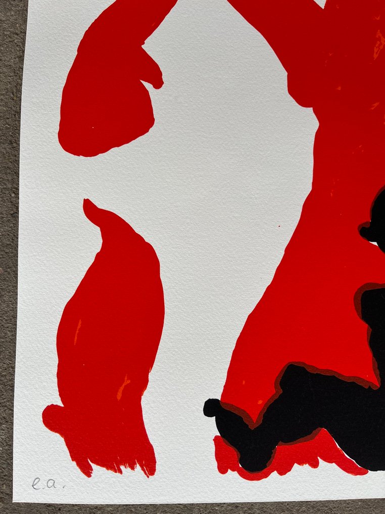 Jörg Immendorff (1945-2007) - Ohne Titel (rotes Pferd, Affe, Augenkugel) #3.2