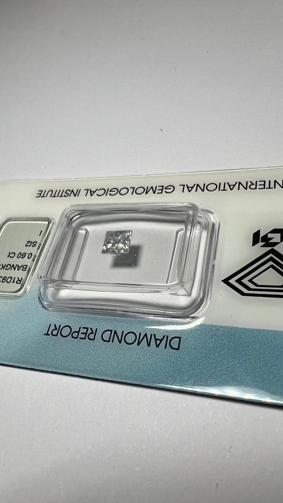 1 pcs 钻石  (天然)  - 0.60 ct - I - SI2 微内含二级 - 国际宝石研究院（IGI） - 公主 #1.0
