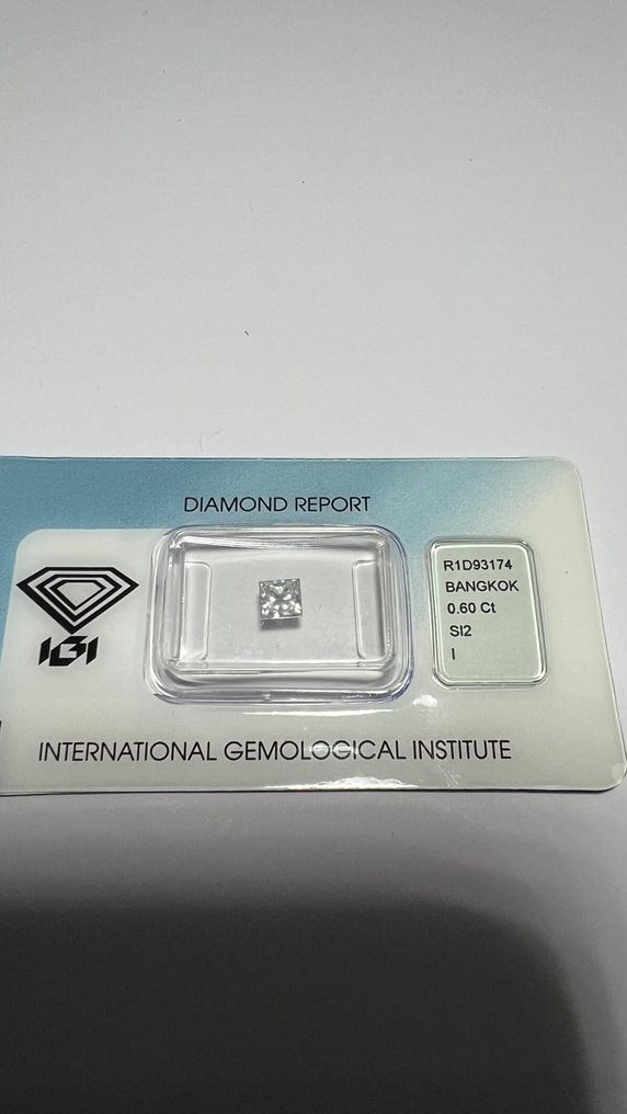 1 pcs 钻石  (天然)  - 0.60 ct - I - SI2 微内含二级 - 国际宝石研究院（IGI） - 公主 #2.1