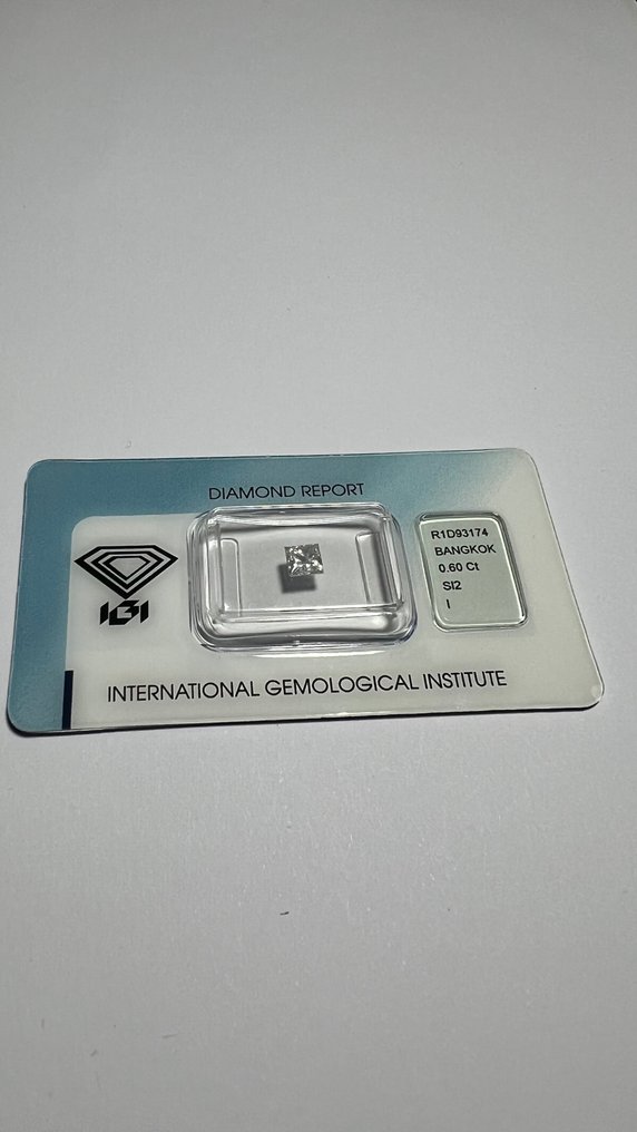 1 pcs 钻石  (天然)  - 0.60 ct - I - SI2 微内含二级 - 国际宝石研究院（IGI） - 公主 #4.3