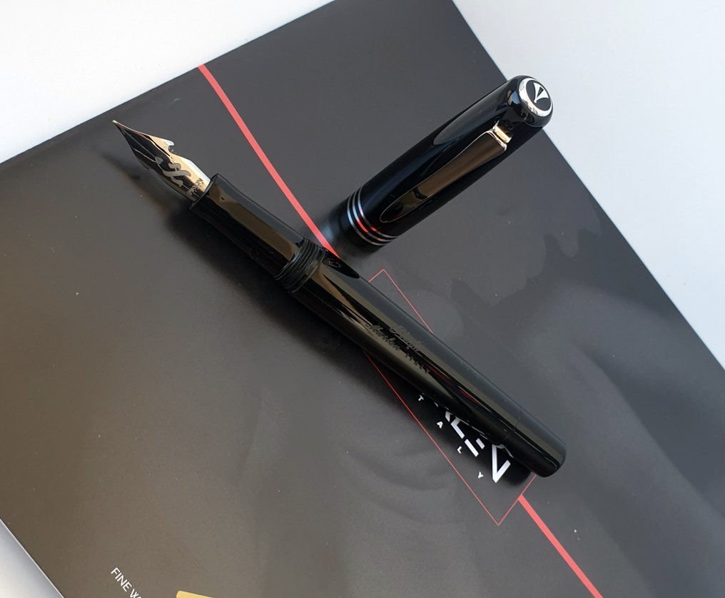 Marlen - Aleph (con Pennino Flessibile) Edizione Numerata in Resina Nera - Fountain pen #2.1