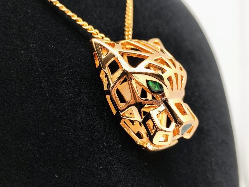 Other brand - 鍍金 - 頸鏈 - Panthère吊坠令人惊艳 #1.0