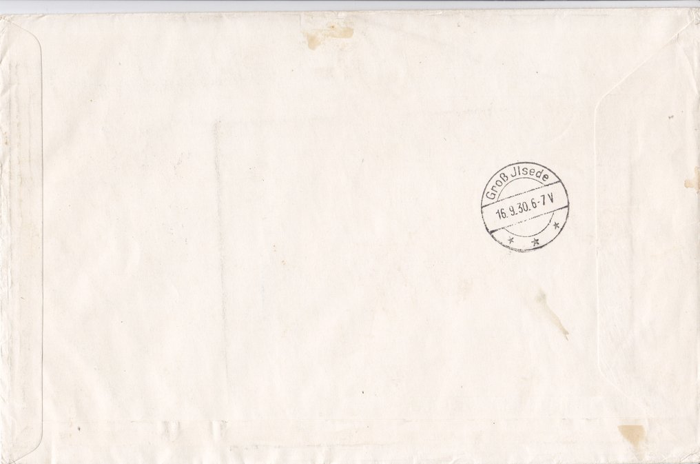 Német Birodalom 1930 - Feliratkozás blokk 1-gyel levélben. - Block Nr. 1, Sonderstempel der Ausstellung #3.2