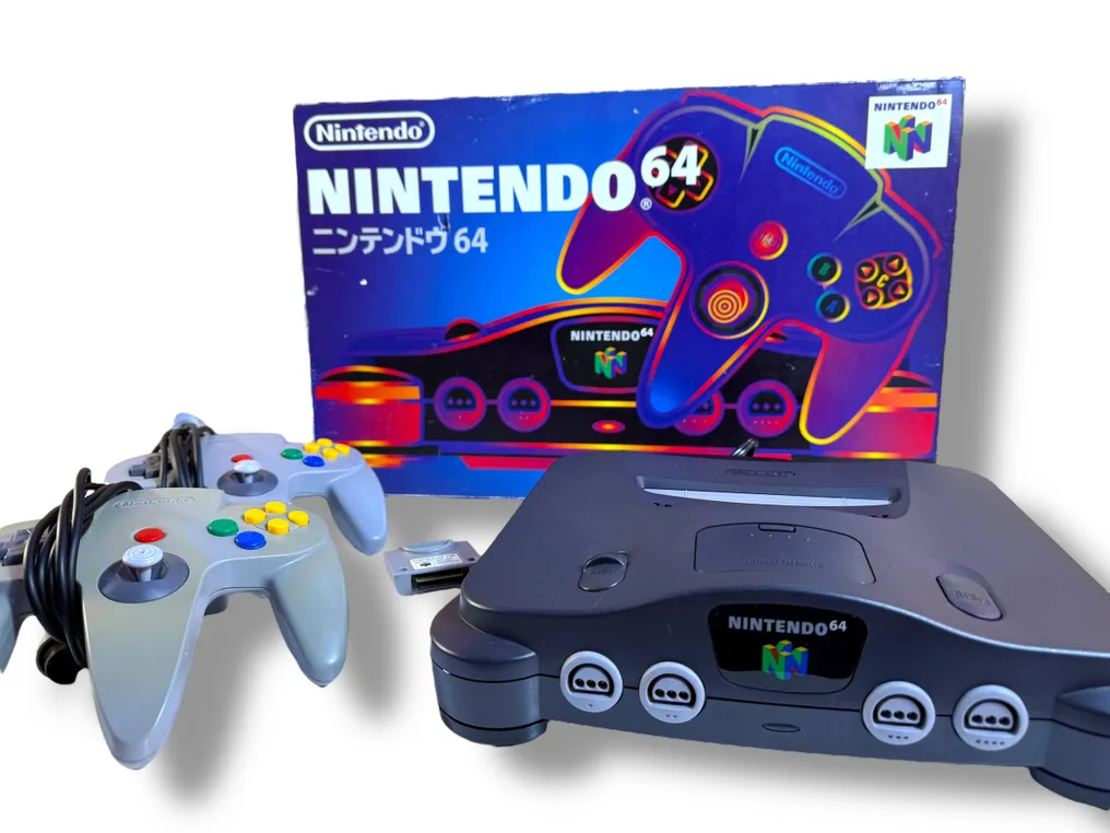 Nintendo - Nintendo 64 - (Japanese version ) with 2 controllers and 1 controller Pak - Video game console - In original box #1.0