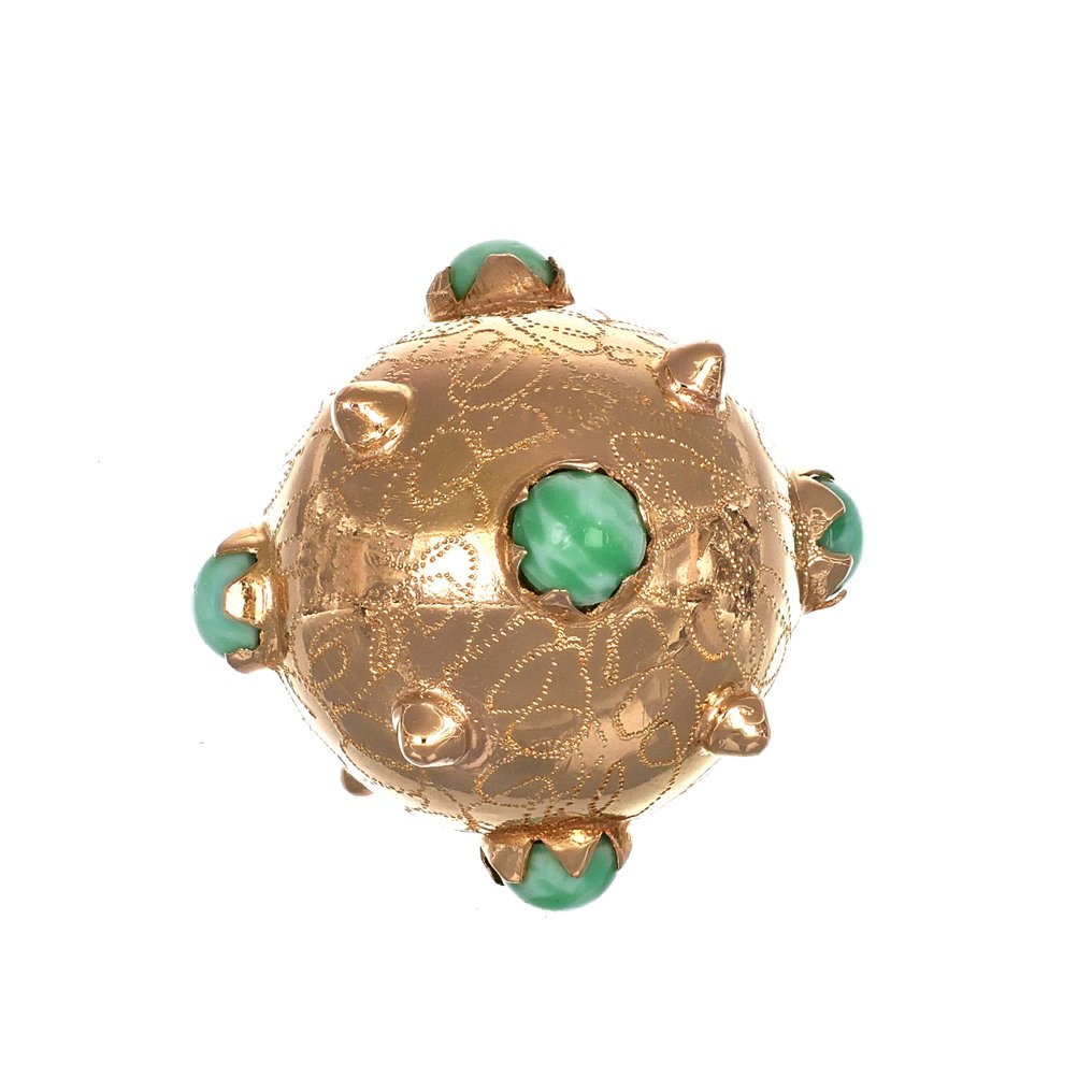 吊坠 - 18K包金 黄金 -  1.08ct. tw. 绿松石 #4.3