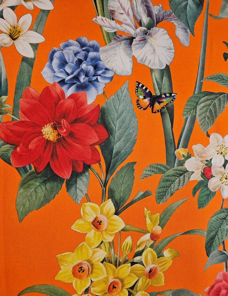 300x280cm! Αποκλειστικό υφασμάτινο μποέμικο floral, πορτοκαλί - Artistic Design - Ύφασμα - 300 cm - 280 cm #1.0