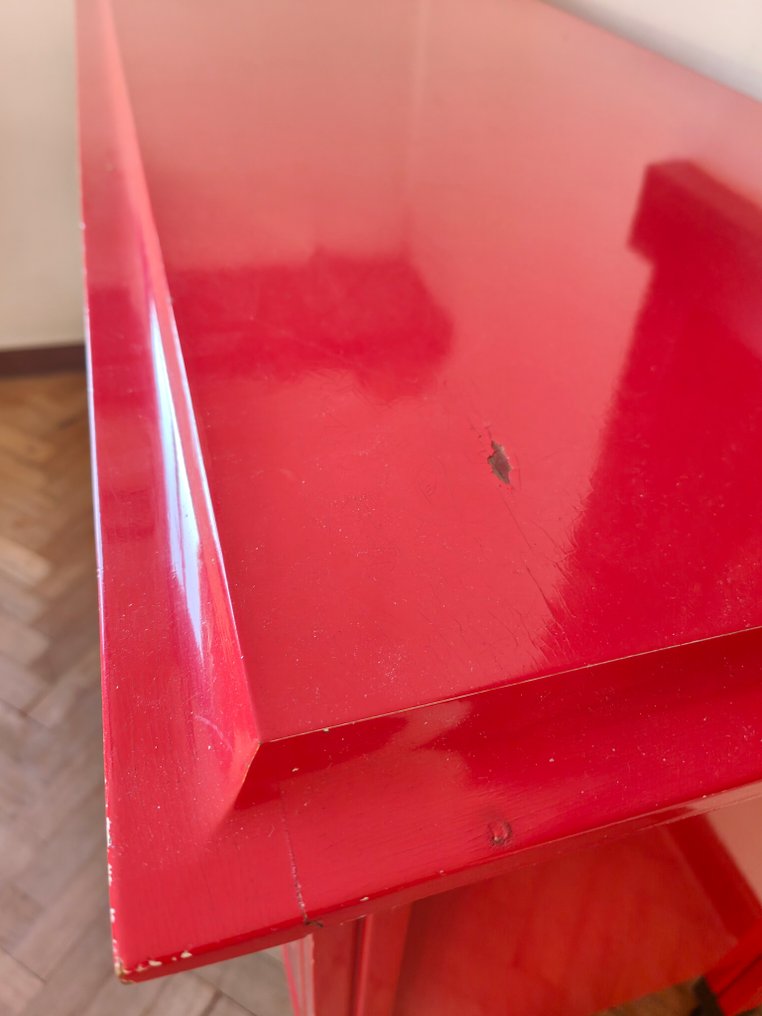 Sormani - Carlo de Carli - Commode - Bois, Laiton - commode rouge #2.1