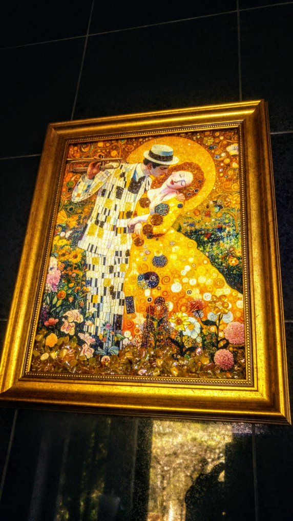100% Φυσικό - Κεχριμπάρι - Baltic Amber mosaic - Klimt style Picture - New collection - 48 cm - 38 cm #3.2
