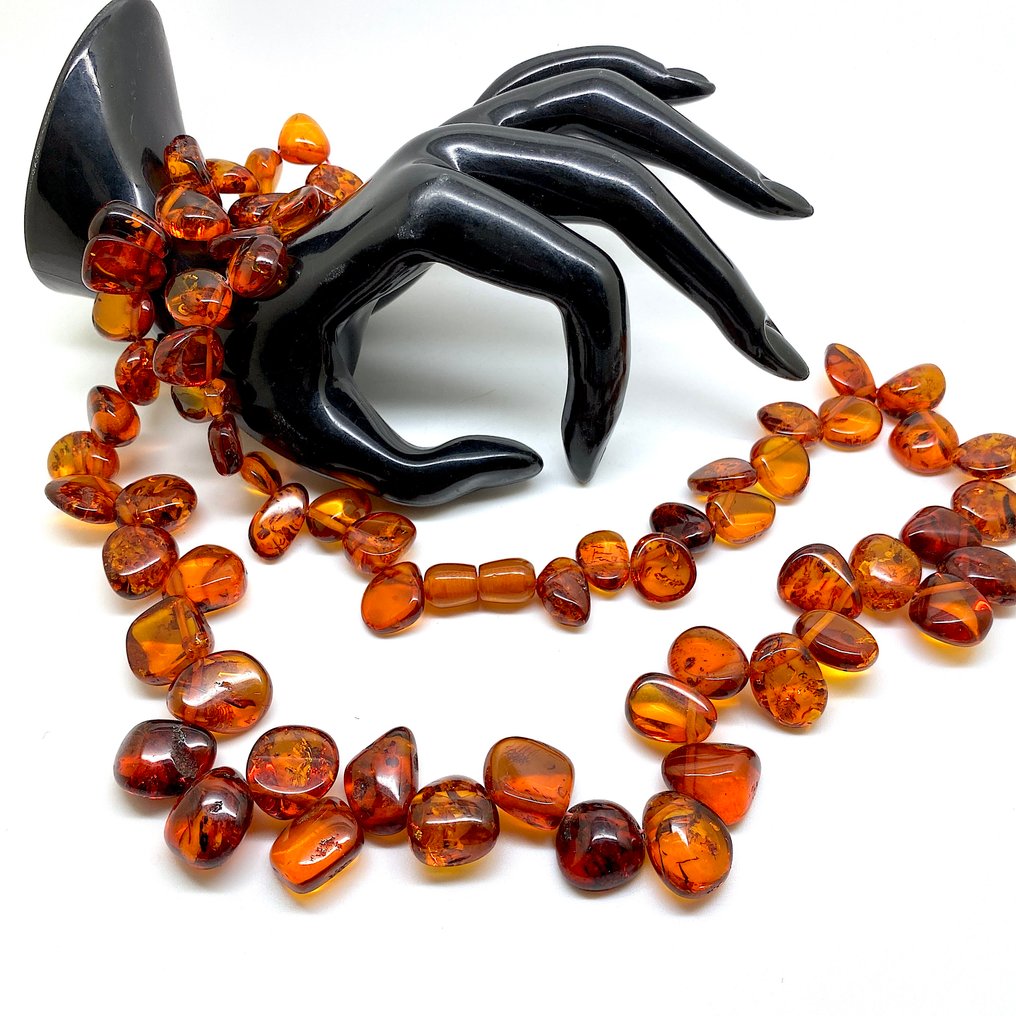 长款复古天然波罗的海琥珀项链 - 琥珀 - Baltic amber - succinite #1.0