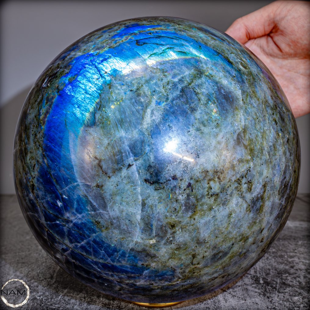 Natural Labradorite sphere 10.4 kg Masterpiece of Nature- 10440.67 g #1.0