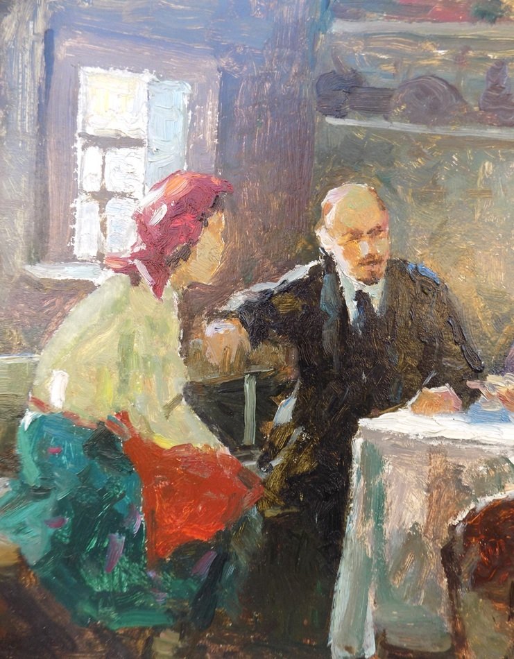 Khitrova Tamara Alexandrovna (1913-1991) - Lenin con contadini #1.0