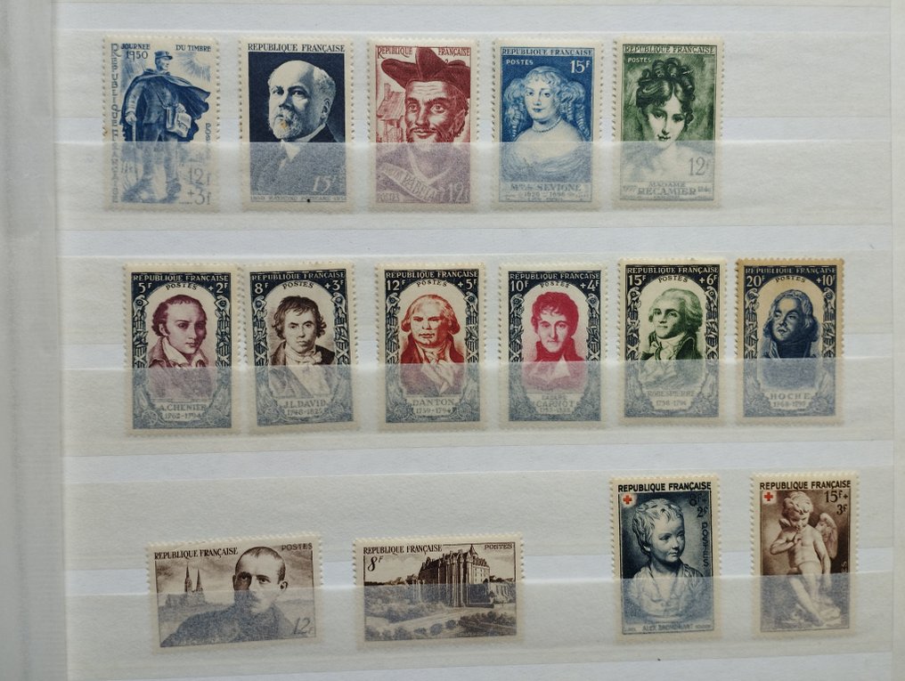 France 1950/1954 - Lot of a complete set of 5 years - Yvert N° 863 à 1007 #1.0