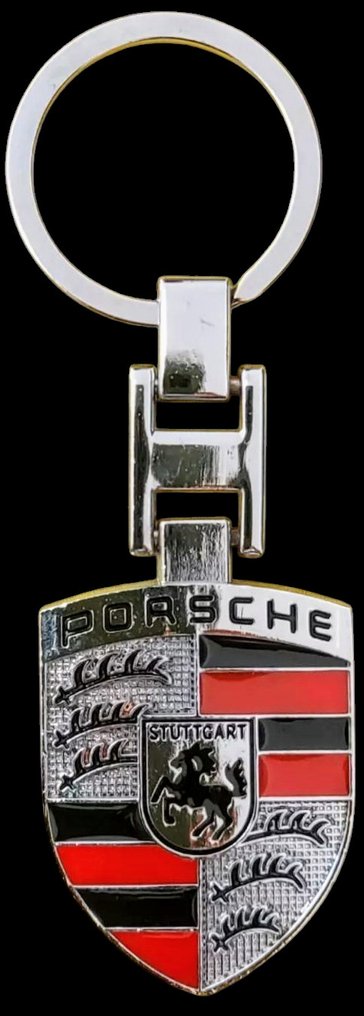 Porsche white gold laminated keychain 750 (18k) - Porsche #3.2