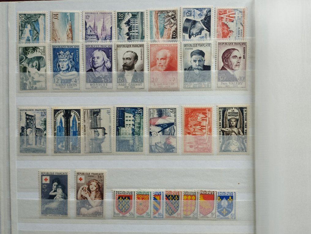 France 1950/1954 - Lot of a complete set of 5 years - Yvert N° 863 à 1007 #3.2