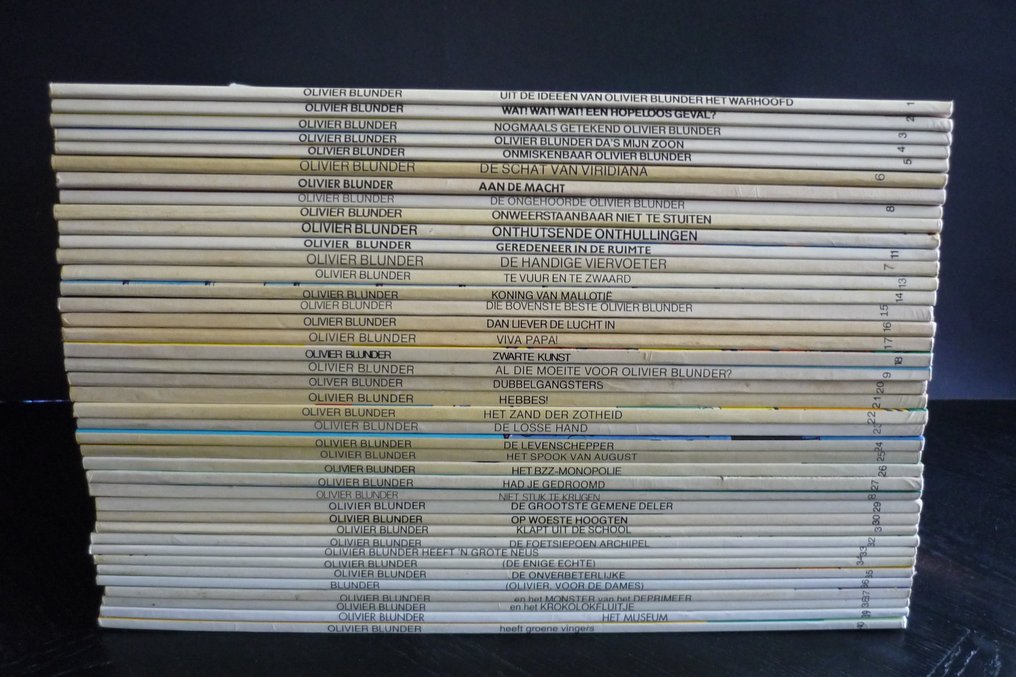 Olivier Blunder 1 t/m 40 - Complete reeks - 40 Album - Πρώτη έκδοση - 1977/1998 #1.0