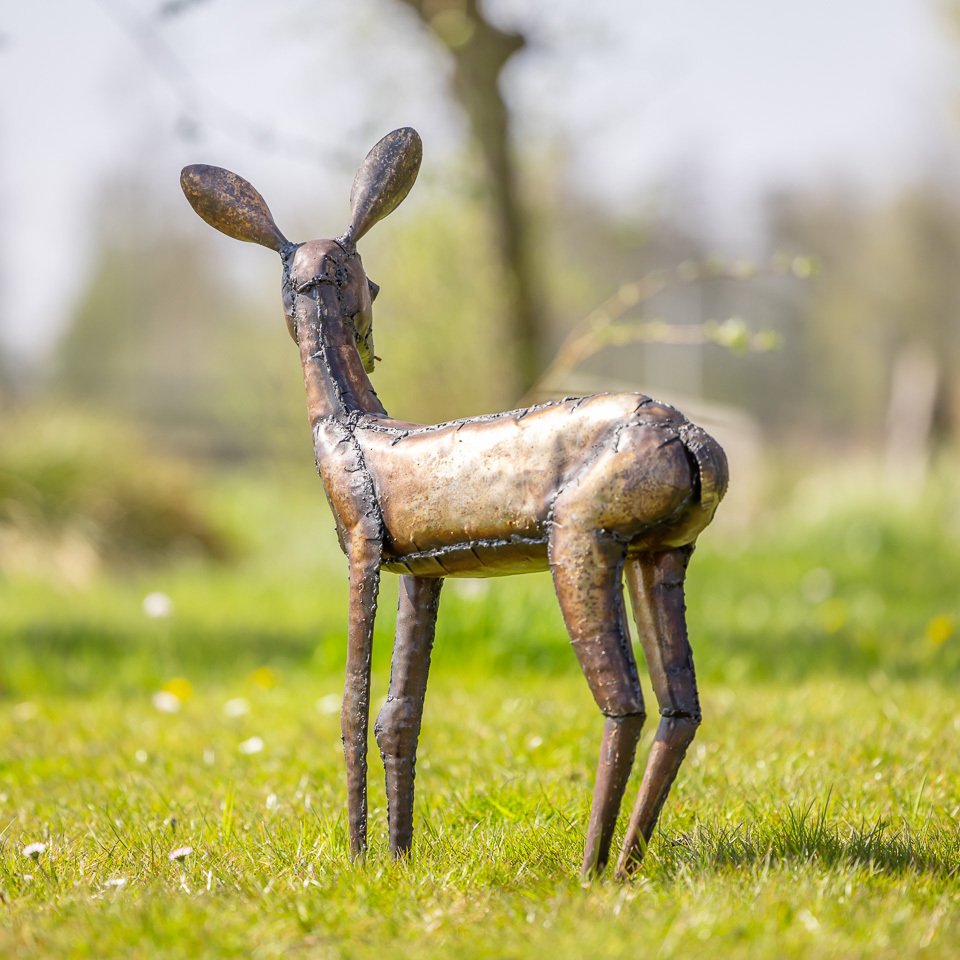 Υπαίθριο γλυπτό, Metalen hert - 450 mm - Μέταλλο - 2022 #4.3