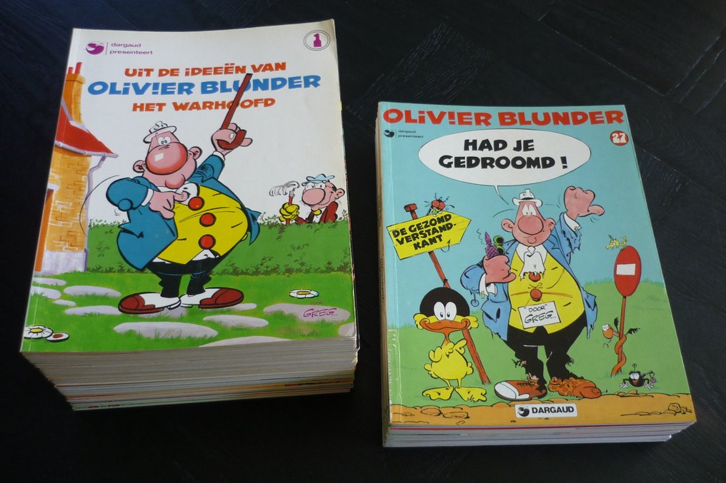 Olivier Blunder 1 t/m 40 - Complete reeks - 40 Album - Πρώτη έκδοση - 1977/1998 #1.0