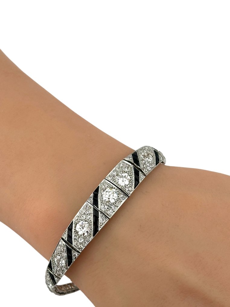 Βραχιόλι - 18 καράτια Βραχιόλι από 18K λευκόχρυσο σε στυλ Art Deco με διαμάντια 6.0 καρατίων., Λευκός χρυσός - 6.00ct. tw. Διαμάντι (Φυσικό) #2.1