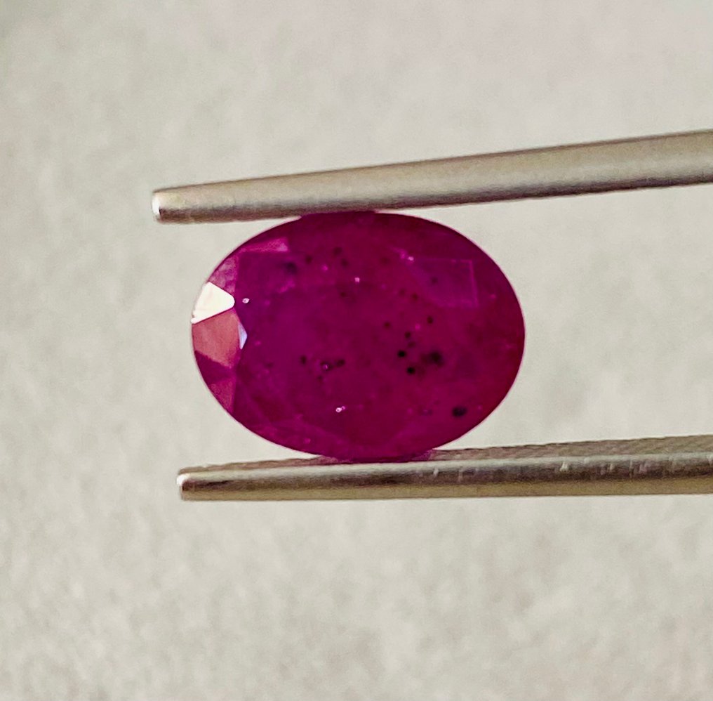 Rubin - 4.19 ct - Lotus Gemology - Rig rød - Uopvarmet ædelsten #4.3